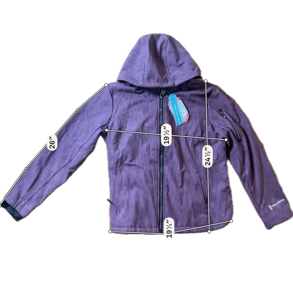 NWT Free Country Wom. Super Softshell Jacket Port Clr Sz XL Water Wind Resist - Picture 4 of 10